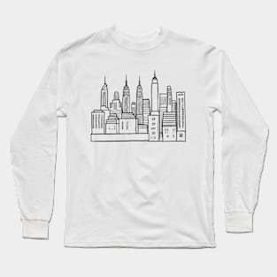 nyc doodle art 2024 pt6 Long Sleeve T-Shirt